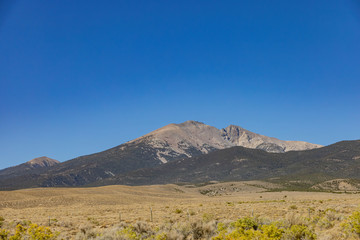 Sunny view of the beautiful Wheeler Peak