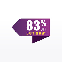 83 discount, Sales Vector badges for Labels, , Stickers, Banners, Tags, Web Stickers, New offer. Discount origami sign banner