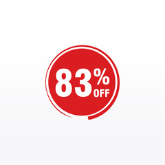 83 discount, Sales Vector badges for Labels, , Stickers, Banners, Tags, Web Stickers, New offer. Discount origami sign banner