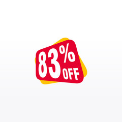 83 discount, Sales Vector badges for Labels, , Stickers, Banners, Tags, Web Stickers, New offer. Discount origami sign banner