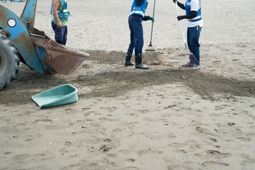 海岸の清掃活動
