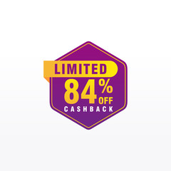 84 discount, Sales Vector badges for Labels, , Stickers, Banners, Tags, Web Stickers, New offer. Discount origami sign banner