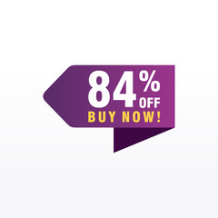 84 discount, Sales Vector badges for Labels, , Stickers, Banners, Tags, Web Stickers, New offer. Discount origami sign banner