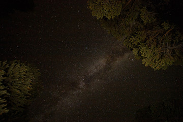 Beautiful night sky with a mlik way