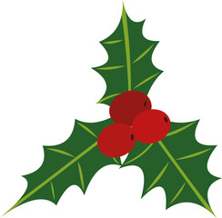 Fototapeta premium Vector illustration of a mistletoe emoticon