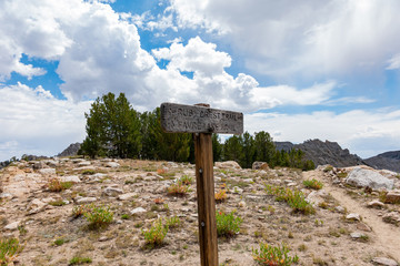 Sign of the Ruby Crest Trail and Favre Lake Trail