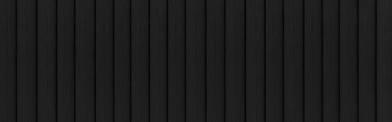 Panorama of Wood plank black timber texture background.Vintage table plywood woodwork hardwoods