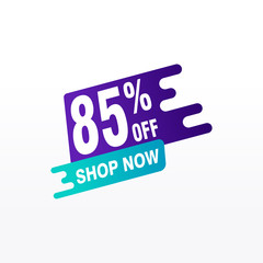 85 discount, Sales Vector badges for Labels, , Stickers, Banners, Tags, Web Stickers, New offer. Discount origami sign banner