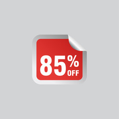 85 discount, Sales Vector badges for Labels, , Stickers, Banners, Tags, Web Stickers, New offer. Discount origami sign banner