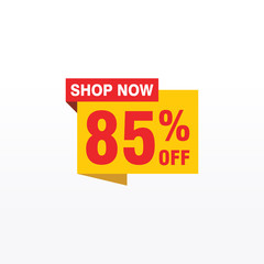 85 discount, Sales Vector badges for Labels, , Stickers, Banners, Tags, Web Stickers, New offer. Discount origami sign banner