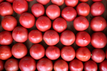 background of tomatoes top view