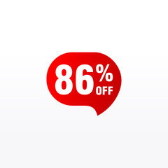 86 discount, Sales Vector badges for Labels, , Stickers, Banners, Tags, Web Stickers, New offer. Discount origami sign banner