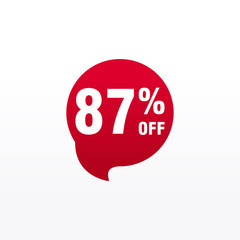 87 discount, Sales Vector badges for Labels, , Stickers, Banners, Tags, Web Stickers, New offer. Discount origami sign banner