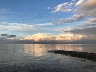 sunset over the sea