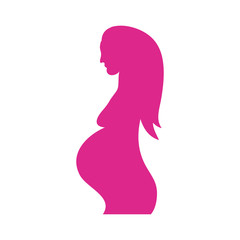 pink woman pregnancy figure silhouette style icon