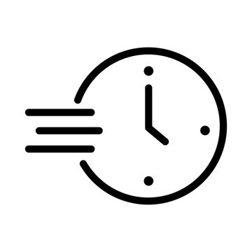time clock with speed symbol line style icon