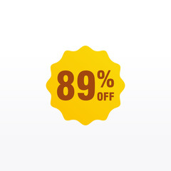 89 discount, Sales Vector badges for Labels, , Stickers, Banners, Tags, Web Stickers, New offer. Discount origami sign banner