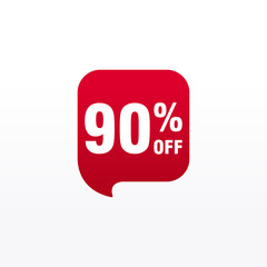 90 discount, Sales Vector badges for Labels, , Stickers, Banners, Tags, Web Stickers, New offer. Discount origami sign banner