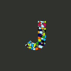 Obraz premium Colorful Mosaic Initial