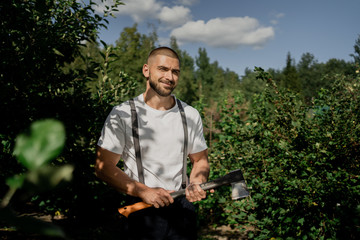 man in the garden