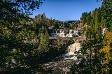 Sunny Day at Gooseberry Falls in Northern Minnesota, North Shore