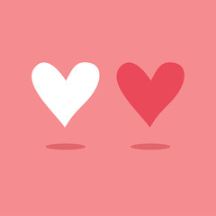 Romantic hearts icon. Love symbol flat style. design website icon, logo, app, UI. Illustration - Vector. EPS10