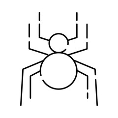 halloween spider line style icon