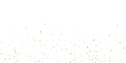 Gold Glitter Stars. Luxury Shiny Confetti.