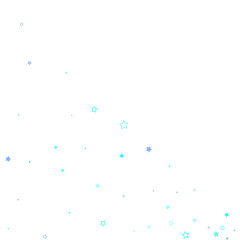 Blue, cyan, turquoise glitter stars confetti