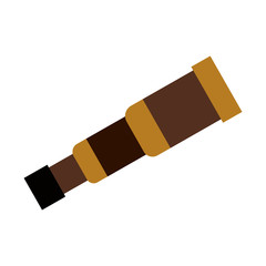 marine telescope flat style icon