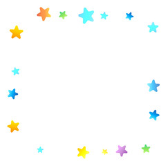 Obraz premium Rainbow Festive Confetti. Carnival Star Falling.