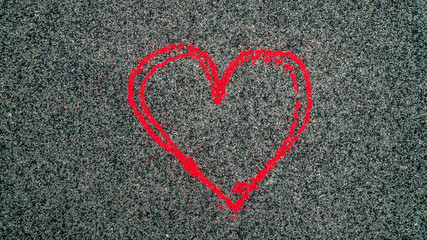 Painted Heart on the street
