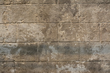 Concrete bricks rough surface brown color background