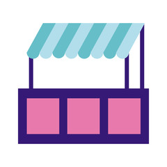 Fototapeta premium fair kiosk flat style icon