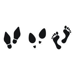 Footprints human icon design isolated on white background