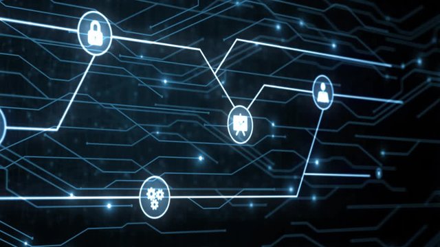 Business, Technology, Internet and network concept. Automation Software Technology Process System.