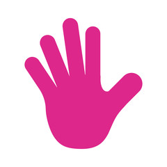 hand human stop pink silhouette style icon