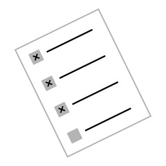 Isolated check list icon. Test icon - Vector