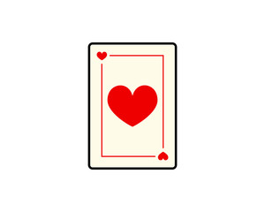 Love poker card vector art illustration