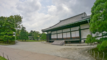 Fototapeta na wymiar inside the Kyoto Nijo Castle which holds the Ninomaru Palace and Honmaru Palace