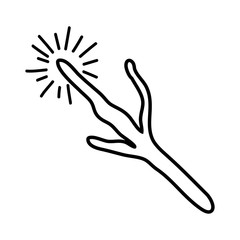 wand magic line style icon