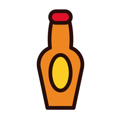 beer bottle drink line and fill style