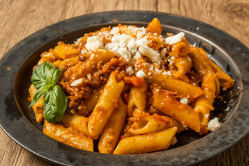 イタリア料理 ペンネ ボロネーゼ  Italian pasta Penne Bolognese
