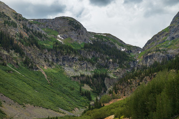 mountain landscape with overcast skies, Colorado