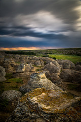 sunset over the valley 