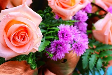 bouquet of pink roses