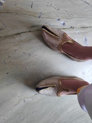  A pair of Juti an indian enthetic wearable product.These are essential wear during events, festivals and weddings.