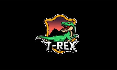 T Rex mascot illustration vector