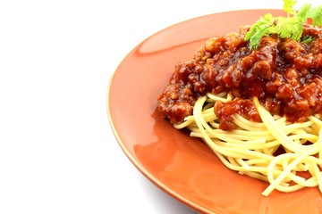 Spaghetti food on plate