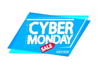 Cyber Monday, sale banner design template, best offer, vector illustration